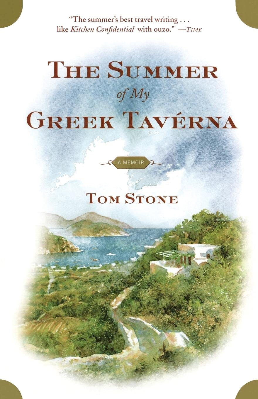 The Summer of My Greek Taverna by Tom Stone is a memoir of his time on the Greek island of Patmos in the Dodecanese, running a restaurant.