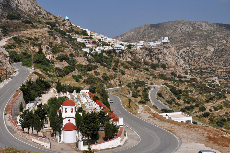 Karpathos in the Dodecanese islands of Greece is noted for its traditions, its music, and mountain villages like Olympos. 