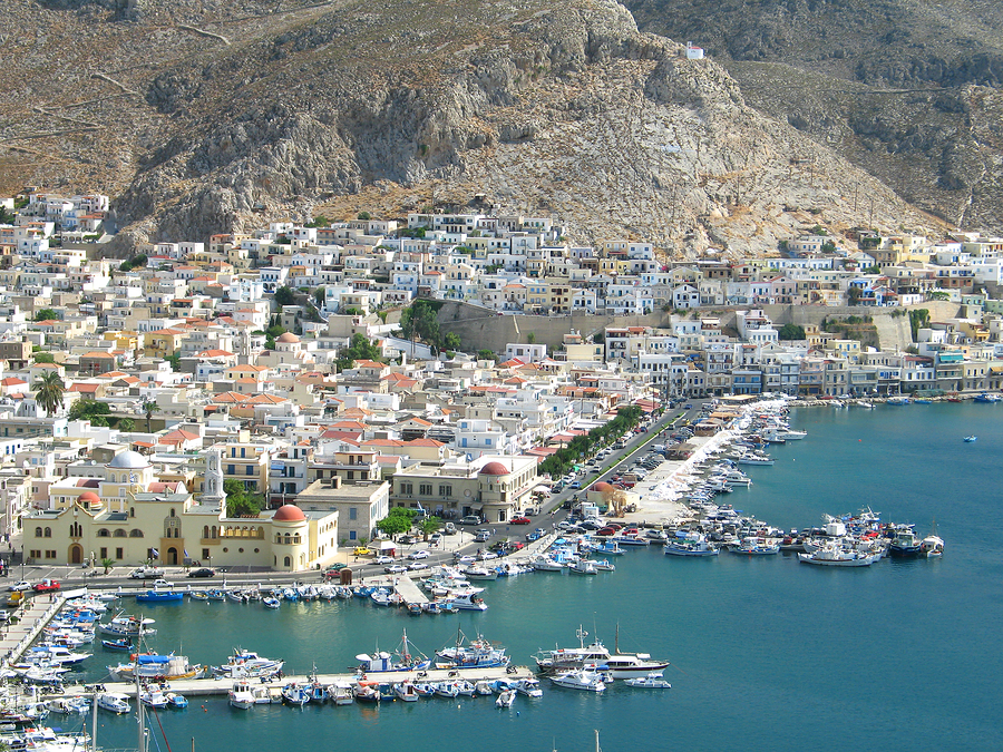 Kalymnos in Greece in the Dodecanese islands is most famous for its history of sponge fishing, and see here information about flights and ferries.
