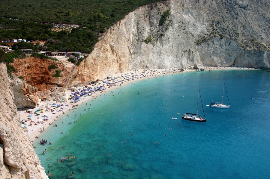 Travel information about Lefkas in the Ionian Islands in Greece, including ferries and flights and the best things to do beaches, sailing, windsurfing.